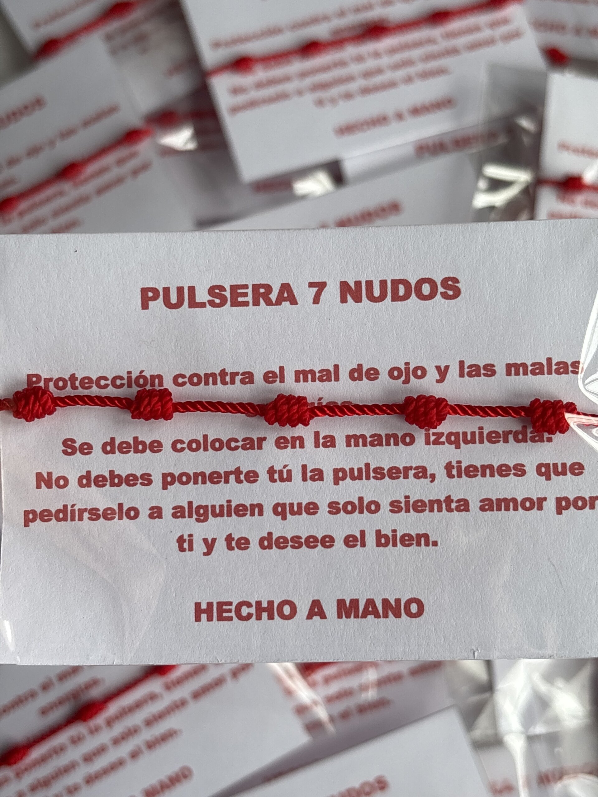 Pulsera Roja 7 nudos - 2