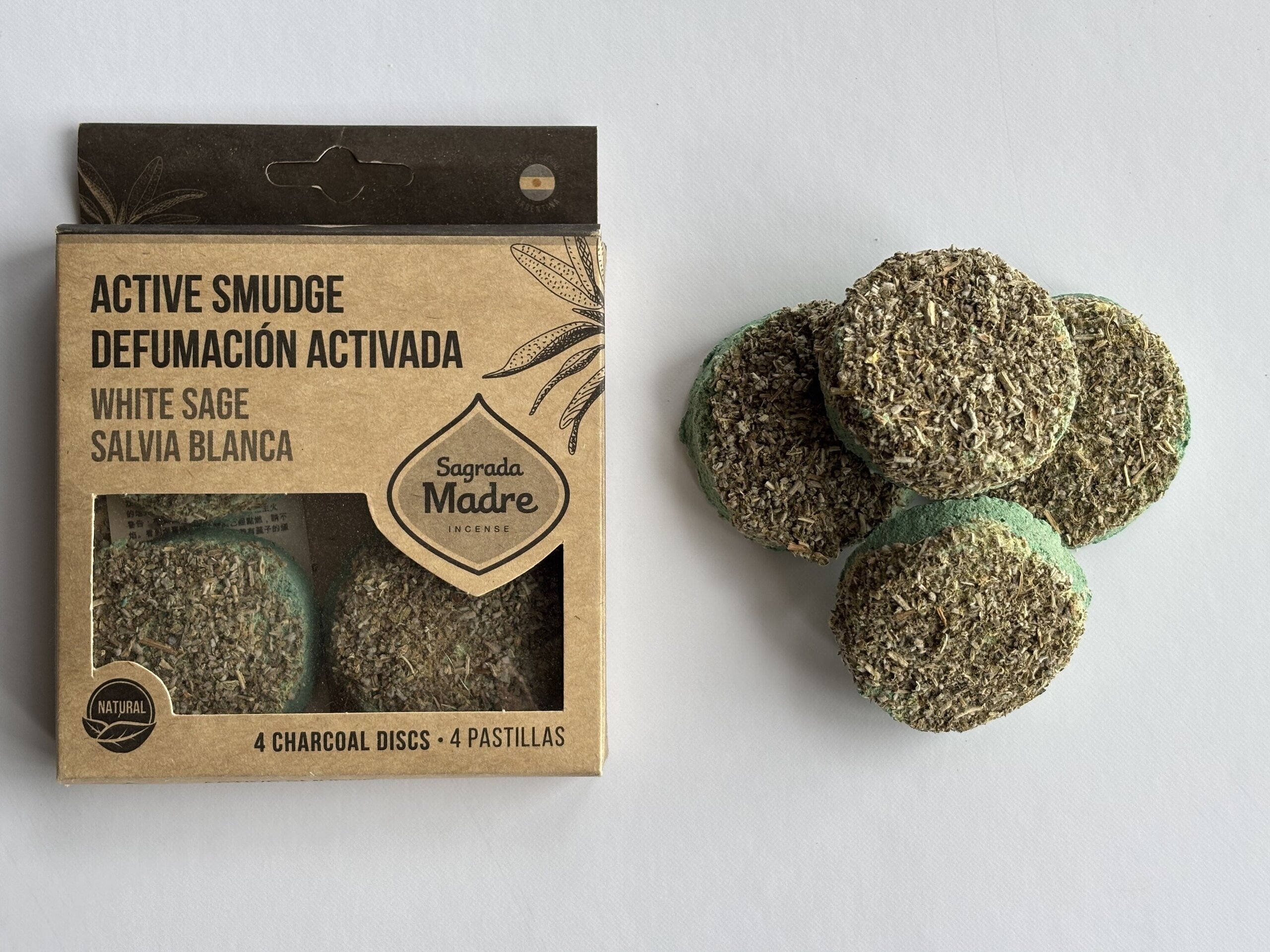 Pastilla defumación activada Salvia Blanca Sagrada Madre. - 2